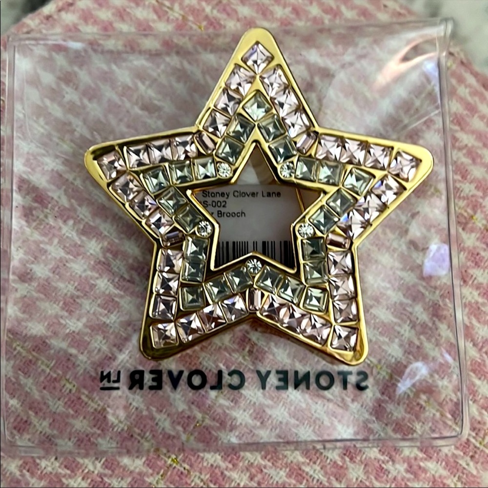 ISO- Stoney Clover Star Brooch